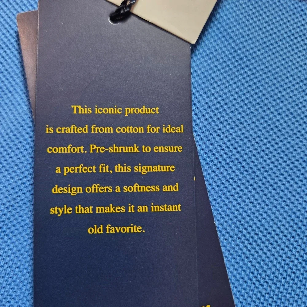 Ralph Lauren‎ Classic SLIM Fit 2XL Polo Shirt Blue NWT Cotton Preppy